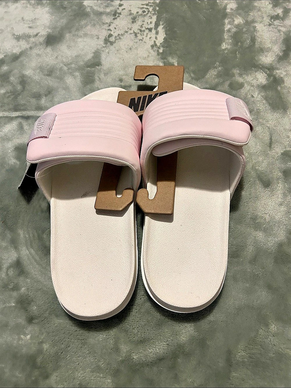 Nike W Nike Offcourt Adjust Slide Pink & White Slides US 11